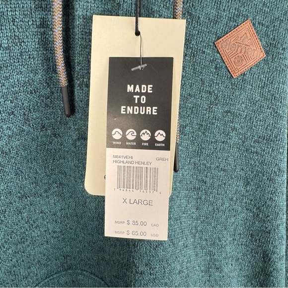 Element Teal Hooded Sweatshirt New With Tags - Picture 6 of 8